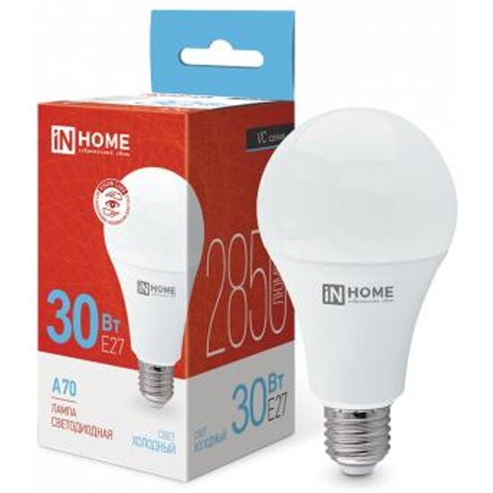 Светодиодная лампа IN Home LED-A70-VC 30Вт 230В E27 6500К 2850лм 4690612024165