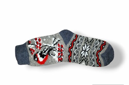 Носки Бабушкины носки, размер 35/40, красный, серый