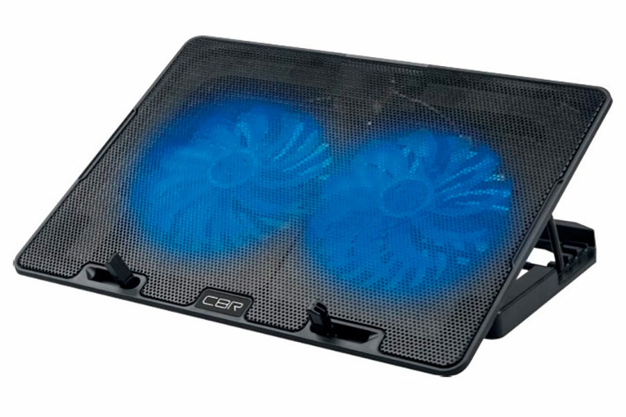 Подставка для ноутбука CBR CLP 15502 до 156 355x255x30 с охлаждением 2xUSB вентиляторы 2х125 50 CFM LED-подсветка