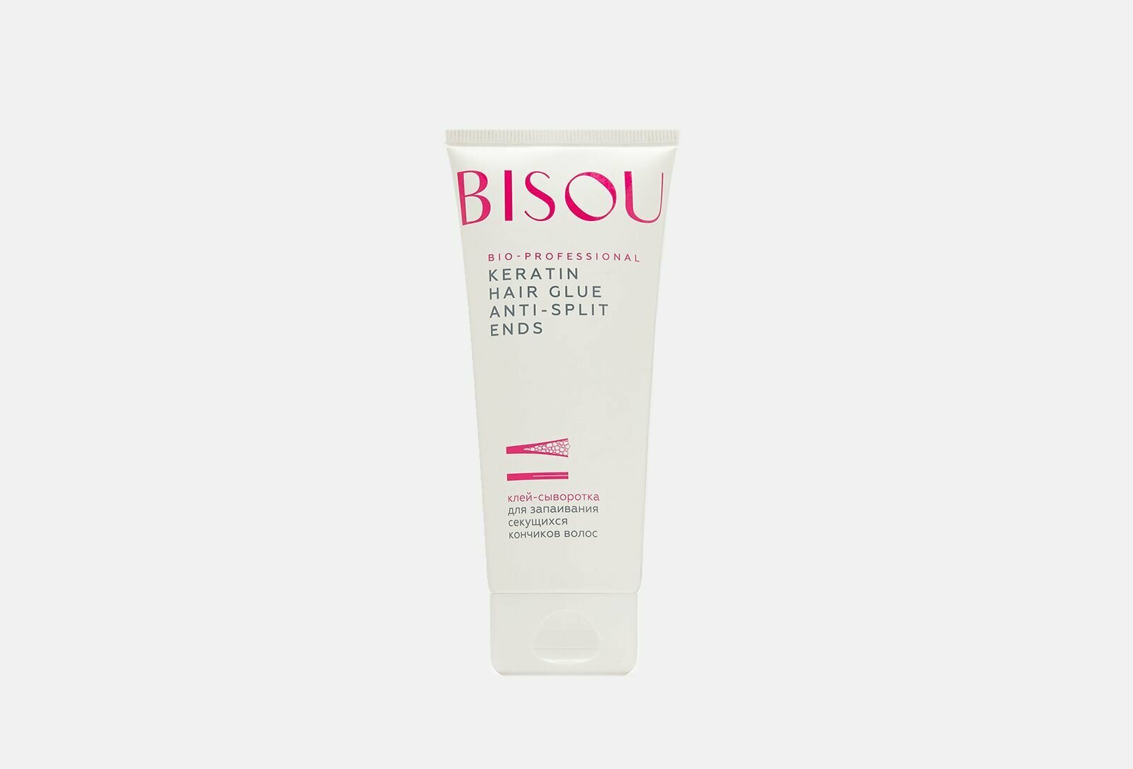 Клей-сыворотка для секущихся кончиков волос Bisou Keratin Hair Glue Anti-Split Ends, 100 мл - фото №10