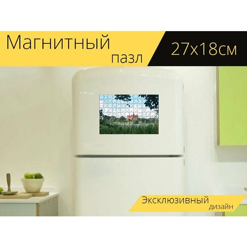 Магнитный пазл Замок, крепость, транекере на холодильник 27 x 18 см. магнитный пазл замок крепость транекере на холодильник 27 x 18 см