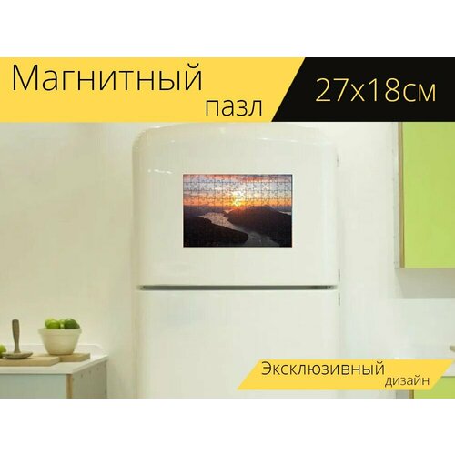 Магнитный пазл Гора, саммит, река на холодильник 27 x 18 см. магнитный пазл пейзаж река гора на холодильник 27 x 18 см