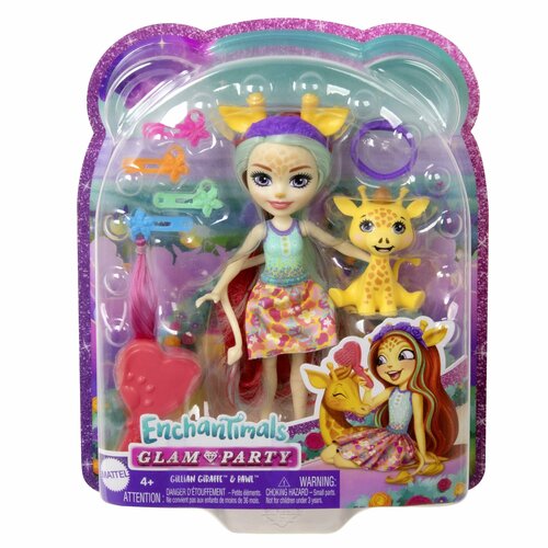 Кукла с питомцем Enchantimals Mattel - Набор DELUXE с куклой, фигуркой жирафа и аксессуарами для волос HNV29 игровой набор enchantimals кукла и питомец с аксессуарами 15 см gjx35 магазин с сокровищами океана