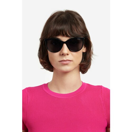 фото Солнцезащитные очки polaroid, кошачий глаз, с защитой от уф, поляризационные, для женщин, черный