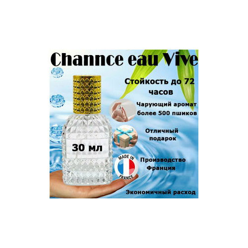 Масляные духи Channce eau Vive, женский аромат, 30 мл. масляные духи channce eau fraiche женский аромат 10 мл