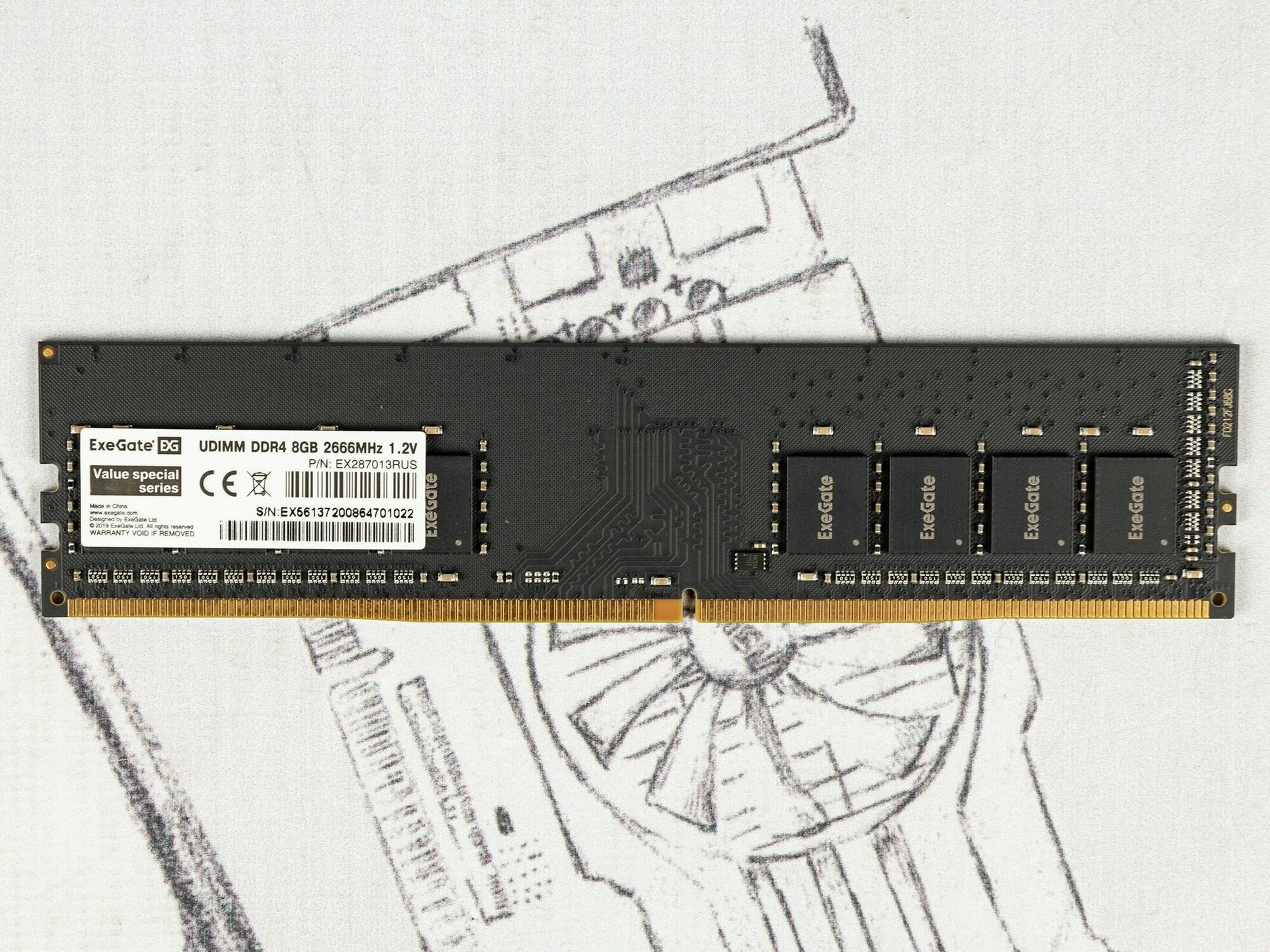 Память оперативная DDR4 ExeGate Value Special 8Gb 2666MHz pc-21300 (EX287013RUS) - фото №4