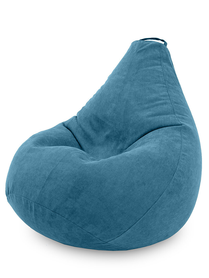 Бескаркасное кресло мешок BIG BOSS Кардианал Blue XXXXL Шенилл
