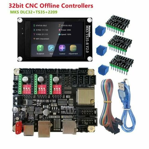 Материнская плата MKS DLC32 21 Дисплей MKS TS35-R 20 3 драйвера TMC2209 для шагового двигателя 750000₽