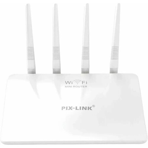 WIFI Роутер / PIX-LINK LV-WR21Q 300 Мбит/с/ Усилитель PIX-LINK LV-WR21Q 300 Мбит/с белый