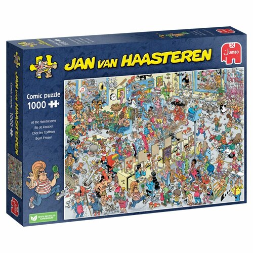 Пазл для взрослых Jumbo 1000 деталей: В Парикмахерской пазл jumbo 1000 деталей библиотека jan van haasteren