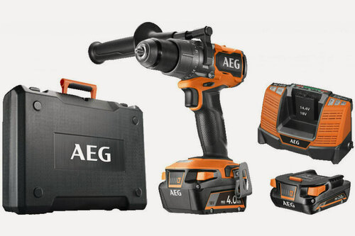 Изображение товара Бесщеточная аккумуляторная ударная дрель-шуруповерт AEG, BSB18C3BL-X02C, 18В, 4935478937