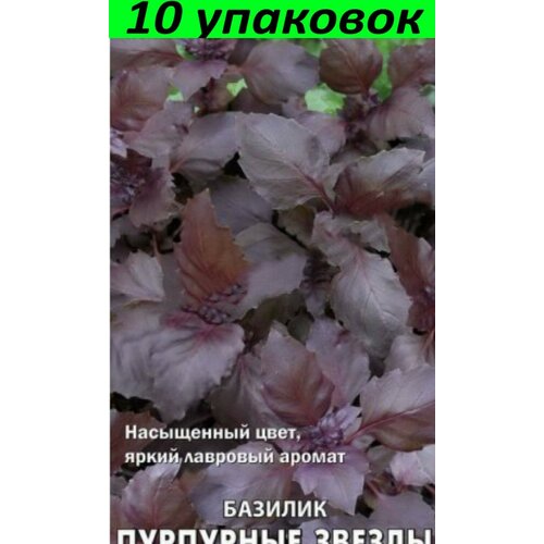 Семена Базилик Пурпурные звезды 10уп по 0,1г (Поиск)