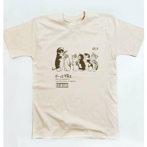 фото Футболка, размер l, бежевый yoha print