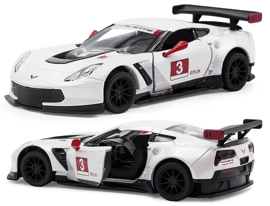 Модель Corvette C7. R Race Car 2016 1:36 (белая)