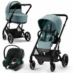 Коляска 3в1 Cybex Balios S Lux, цвет Sky Blue / Volcano Black - изображение