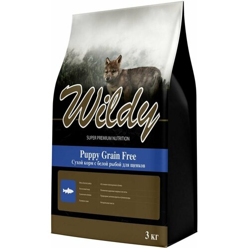Сухой корм для щенков Wildy Puppy Grain Free с белой рыбой 3кг 1шт