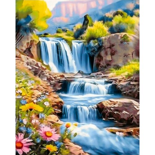Алмазная мозаика Гранни Весенний водопад 40x50 Ag 2964 алмазная вышивка гранни верный 40x50 ag 2715