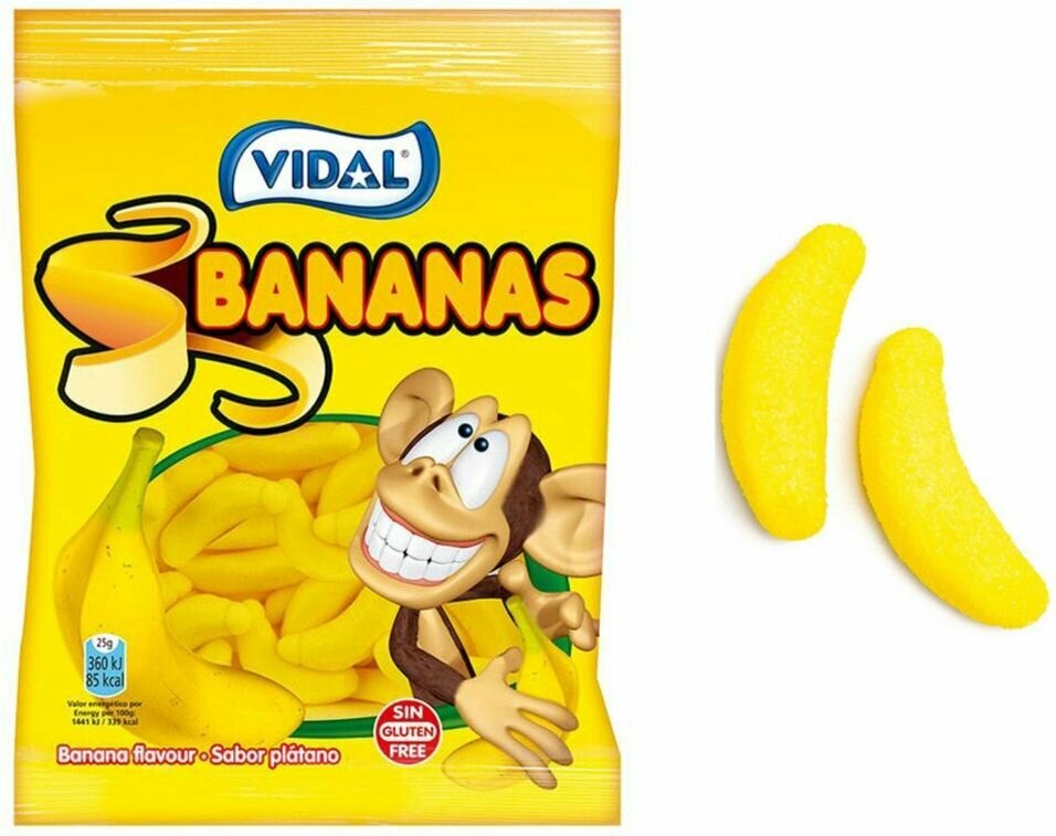 Мармелад Vidal Бананы 50г х 3шт