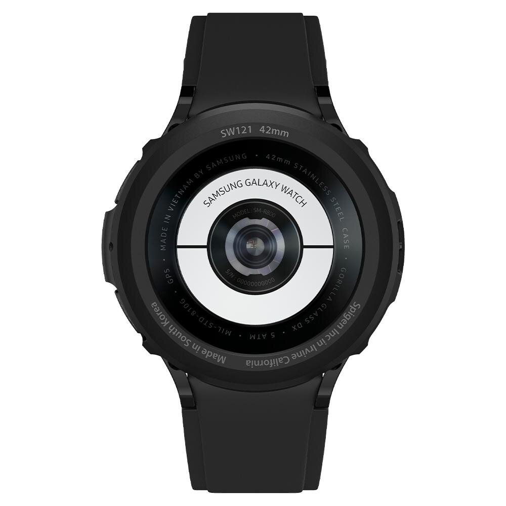 Чехол SPIGEN для Galaxy Watch 4 Classic (42mm) - Liquid Air - Черный - ACS03141 — фото 10