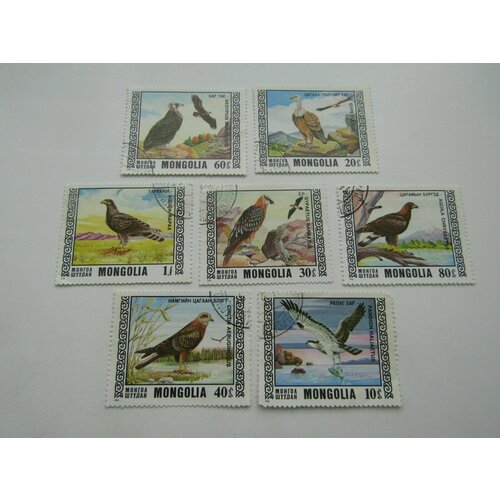 Марки. Флора и фауна. Птицы, 1976. Монголия, 7 штук марки флора и фауна аджман птицы 11 штук