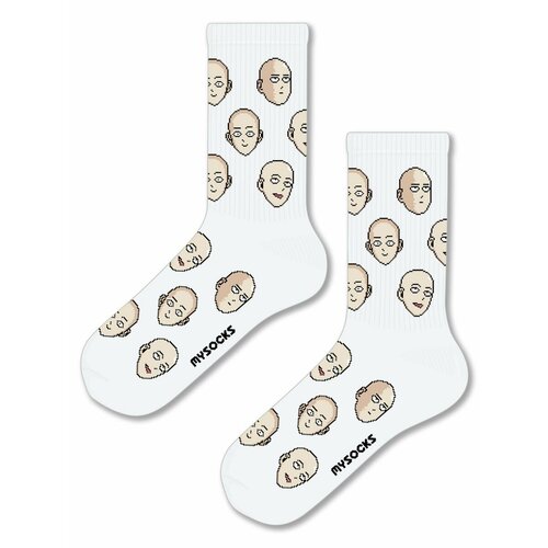 Носки MySocks, размер 36-43, белый манга ванпачмен one punch man книга 2