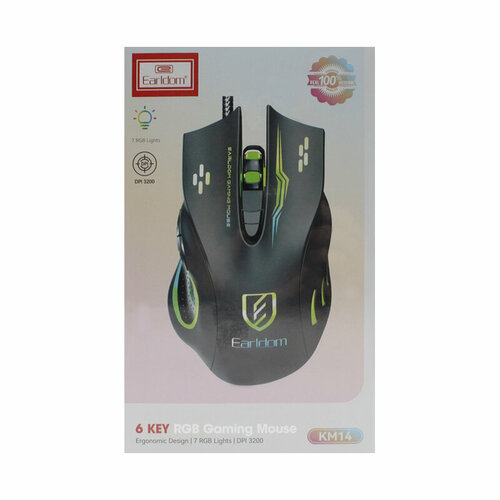 Мышь проводная Earldom KM14 черный 110200₽