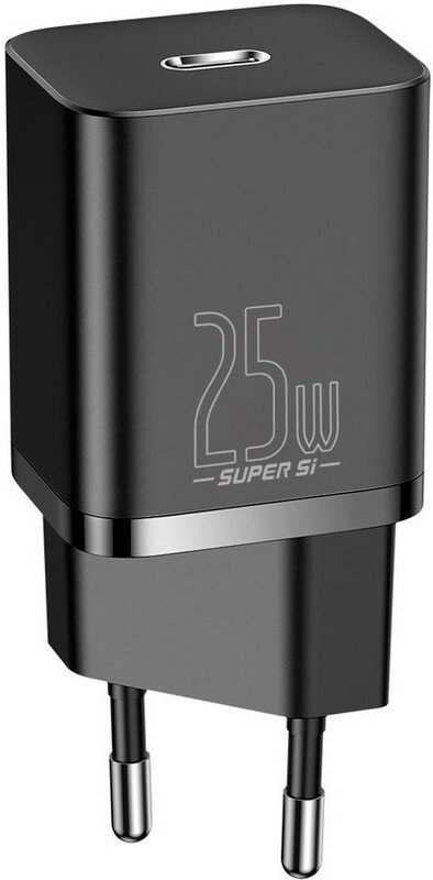 Сетевое зарядное устройство Baseus Super Si Quick Charger + кабель Type-C на Type-C черный