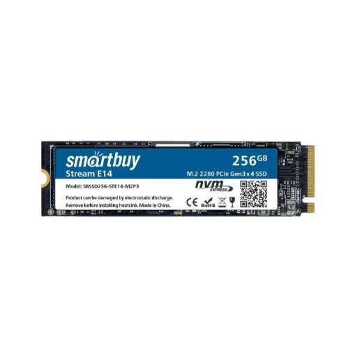 Smart buy накопитель Smartbuy M.2 SSD 256Gb Stream E14 SBSSD256-STE14-M2P3 NVMe PCIe3