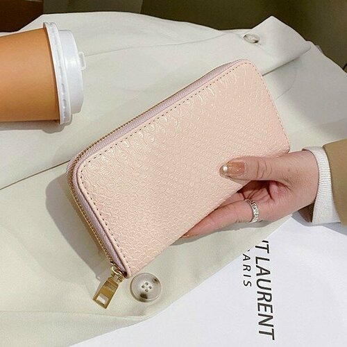 фото Кошелек , фактура под рептилию, розовый wasabi trend