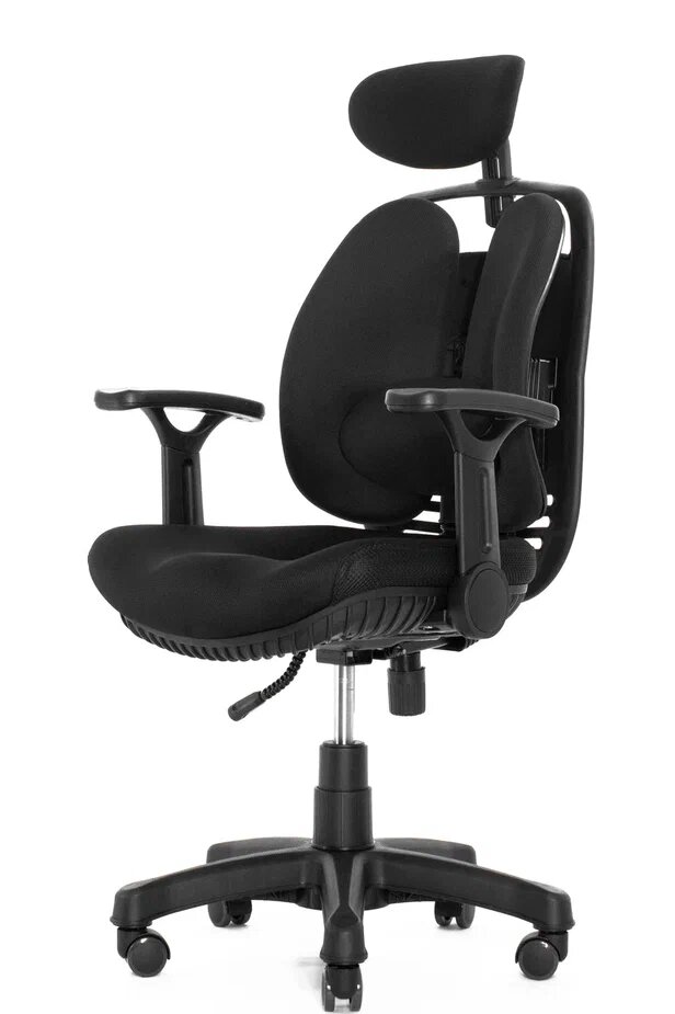 Компьютерное анатомическое кресло INNO Health с эластичным каркасом, цвет: черный