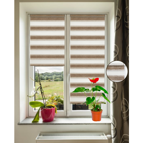 Рулонная штора Hermosa 80x160 см, блэкаут 50 %, день-ночь