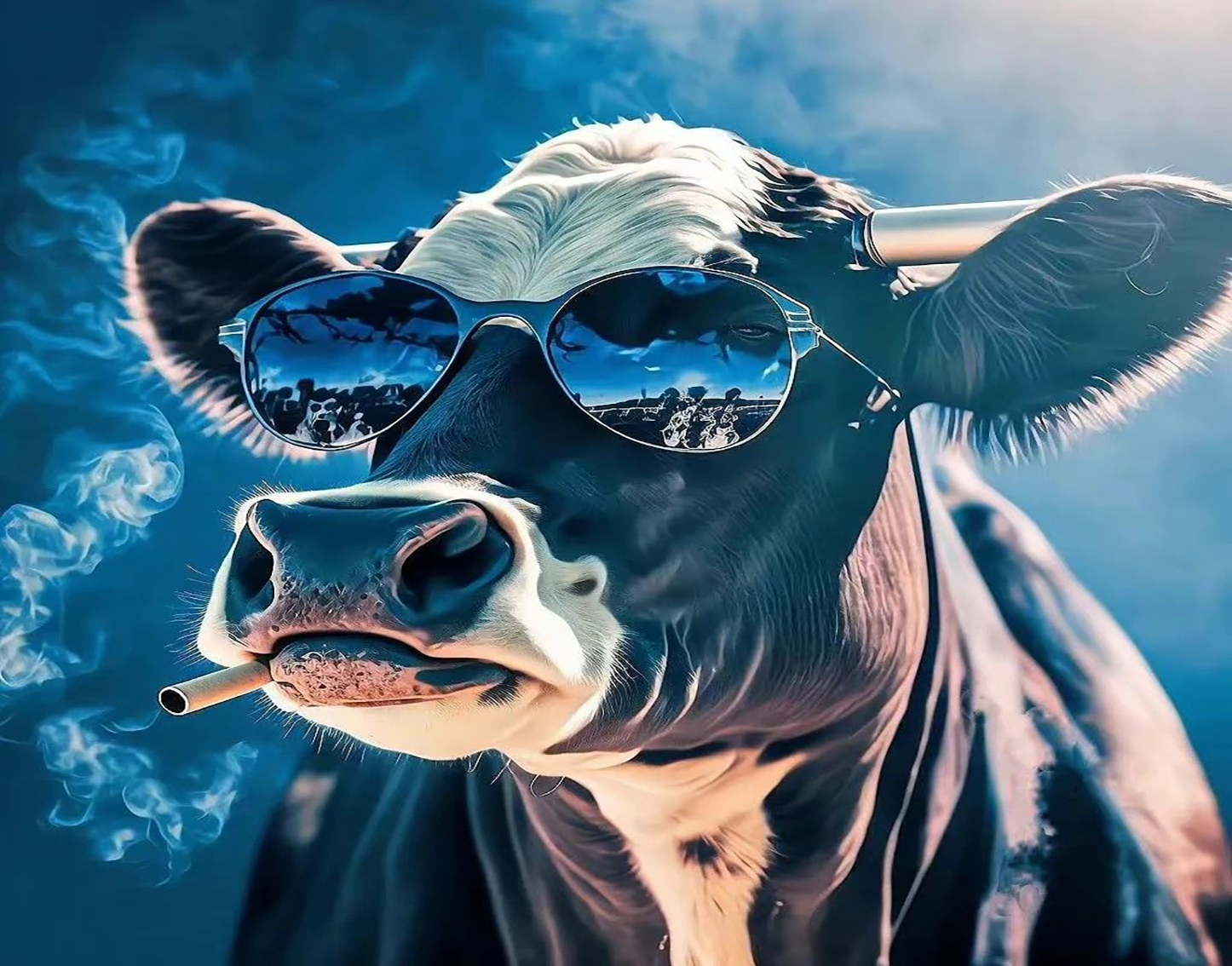 Картина по номерам Стильная корова 40х50 см АртТойс