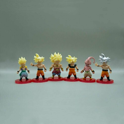 Детализированная фигурка из аниме Dragon Ball/Жемчуг Дракона - набор из 6 фигурок 9pcs set dragon ball z gt cell barcode heroes battle card ultra instinct game collection cards