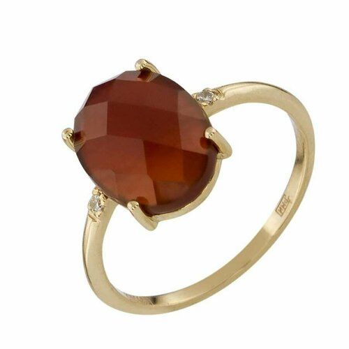 фото Кольцо aloris, красное золото, 585 проба, сердолик aloris jewelry