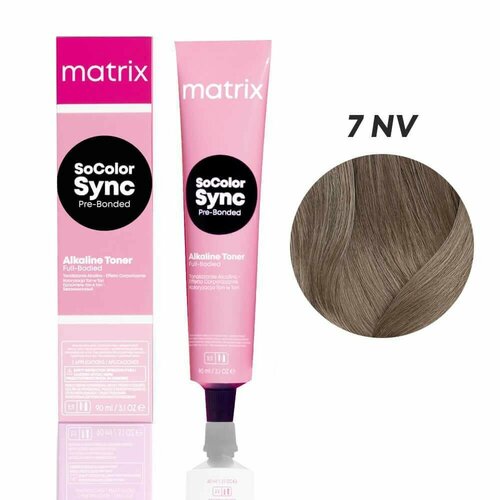 Крем-краска Matrix SoColor Sync Pre-Bonded 7NV, 90 мл