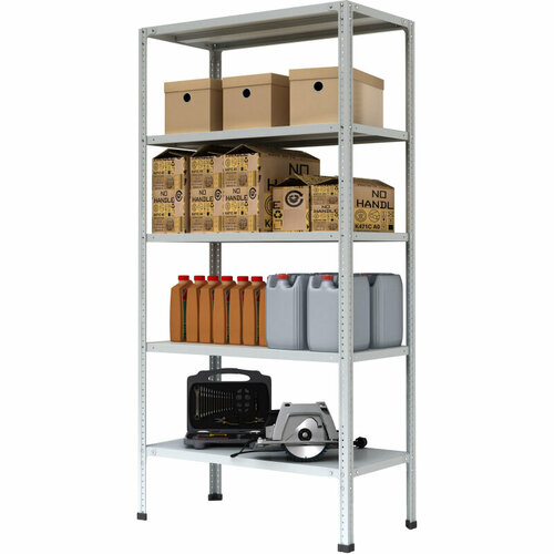 Стеллаж металлический P_МС-235 с 5-ю полками 1000х300х2000