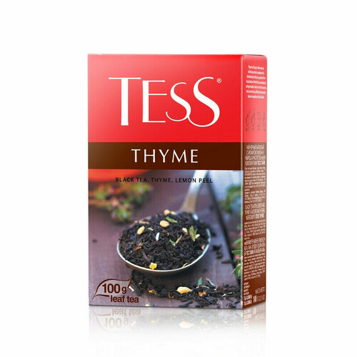Чай Tess Thyme листовой черный с добавками,100г