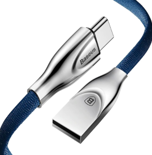 Кабель Baseus Zinc alloy made USB - Type-C (CATXN-03), 1 м, (Синий)