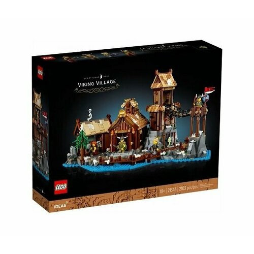 Конструктор LEGO Ideas 21343 Деревня викингов синий, бежевый, разноцветный, серый, коричневый, зеленый