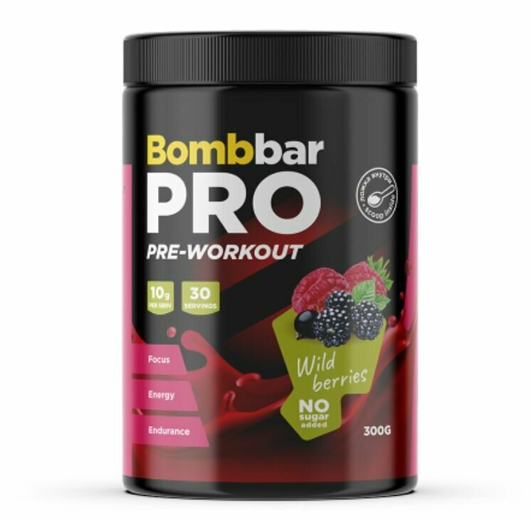 Bombbar, PRO PRE-Workout, 300г (Лесные ягоды)