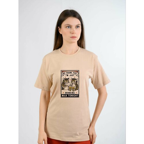 фото Футболка, размер s, бежевый yoha print