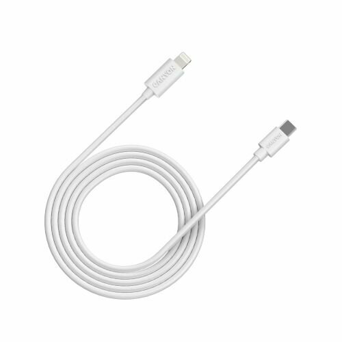 Кабель интерфейсный Canyon CNE-CFI12W USB Type-C/Lightning, 2м, white кабель lightning canyon 1 2м mfi usb type c lightning black cns mfic4b