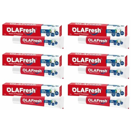 OLAFresh Зубная паста Pure White, отбеливающая, 100 г, 6 шт.