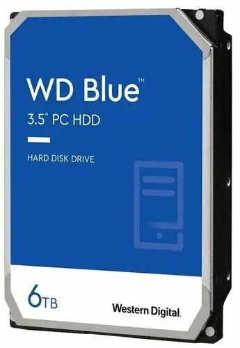 Жесткий диск WD 3,5" WD60EZAX Blue 6ТБ 5400RPM 256MB (SATA III) - фото №1