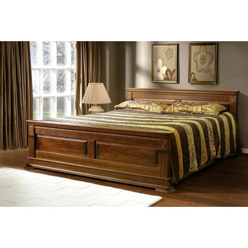 Односпальная Кровать деревянная ммк-древ Верди 90*200 см, классический орех 2