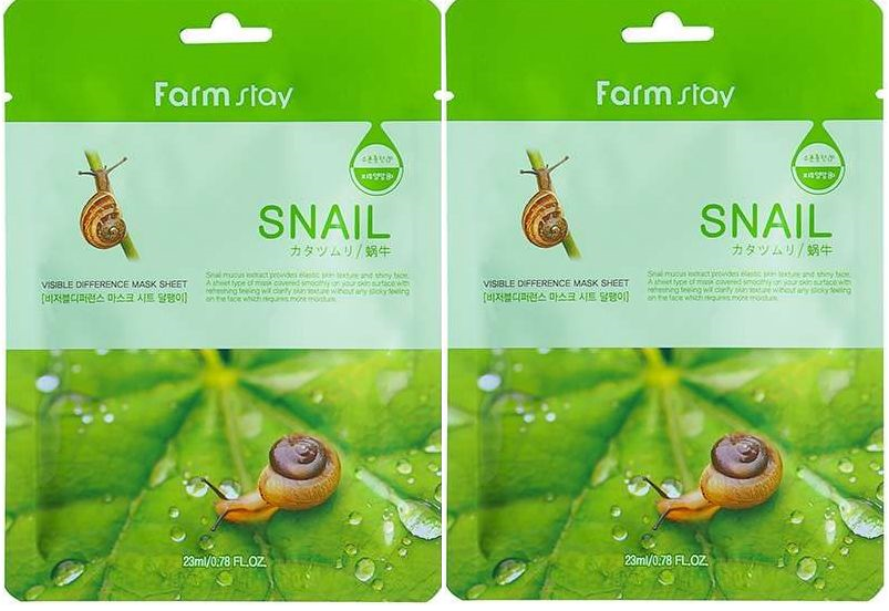Маска для лица FarmStay тканевая с муцином улитки 23мл Sindo P&G - фото №2
