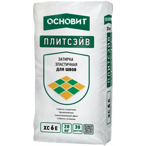 Затирка Основит Плитсэйв XC6 E, 20 кг, 013 жасмин затирка основит плитсэйв xc6 e 20 кг 070 желтый