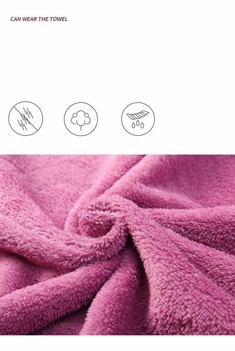 Женский банный халат-полотенце, размер 42-48 - фотография № 9