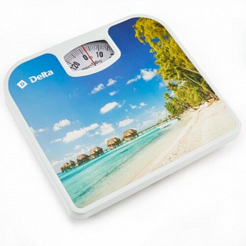 Весы напольные DELTA D-9410, механические, до 130 кг, рисунок Райский остров световая картина райский остров 72 38 см