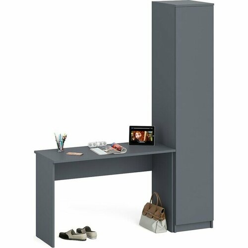 Комплект СВК Мори Стол письменный МСП12001 Пенал МШ4001 цвет графит 13341₽